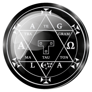 Tétragramme en hexagramme, Tau et AGLA, Aleister Crowley, Goetia