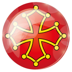 Cabochon du blason des comtes de Toulouse ou croix occitane